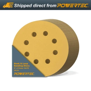 5 Inch 8 Hole Sanding Discs - 150 Grit Sandpaper (100-Pack), 5" Hook and Loop - Picture 1 of 7