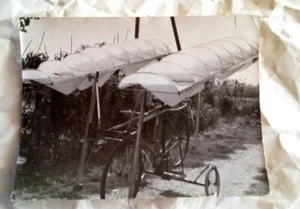 Rara Vecchia foto fotografia originale in bianco e nero con strana bicicletta - Foto 1 di 1
