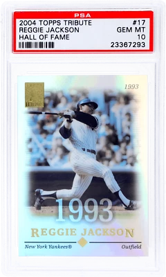 2004 Topps Tribute Reggie Jackson Hall of Fame #17 PSA 10 - Image 1 of 2