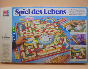 Spiel des Lebens hellblaue Version Gesellschaftsspiel MB 1981 komplett