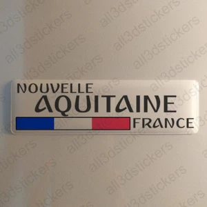 Nouvelle-Aquitaine France Autocollant 120x30mm Drapeau 3D Adhésif Autocollants - Imagen 1 de 1