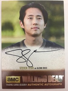 Walking Dead Season 4 PART 2 - SILVER Steven Yeun - Glenn Rhee AUTOGRAPH SY1