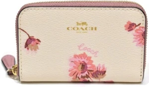 NWT NEW COACH ZIP AROUND COIN CASE WITH MULTI FLORAL PRINT 87796 - Picture 1 of 6