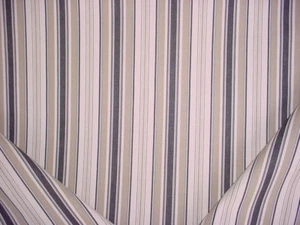 1-1/8Y Scalamandre SC27113 Andover Cotton Stripe Stone Drapery Upholstery Fabric - Picture 1 of 4