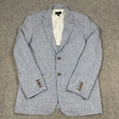 Club Room Separate Two-Button Blazer Suit Men's Size Medium Gray 100% Linen Made - Image 1 of 4