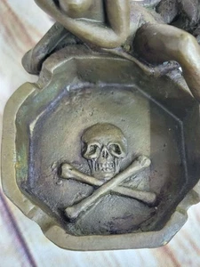 Nude Nymph With Skeleton Figurine Sale Hot Cast Sculpture Statue Bronze Figurine - Picture 1 of 6