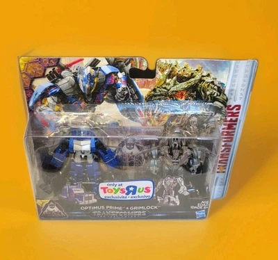 OPTIMUS PRIME & GRIMLOCK Transformers The Last Knight Toys R Us Exclusive - NEW - Image 1 of 4