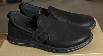 Clarks Cloudsteppers Breeze Bali Black Leather Women's 9 Slip On Shoes - Image 1 of 2