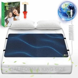 Alfombra de puesta a tierra para cama, almohadilla de conexión a tierra para dormir, antideslizante de cuero PU con conexión a tierra... - Imagen 1 de 6