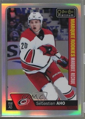 2016-17 O-Pee-Chee Platinum Marquee Rookies Rainbow Sebastian Aho #173 Rookie RC Foto 1 de 2