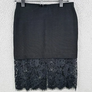 TopShop Mini Skirt with Lace Detail Black 27R08HBLK Size US 6 - Picture 1 of 10