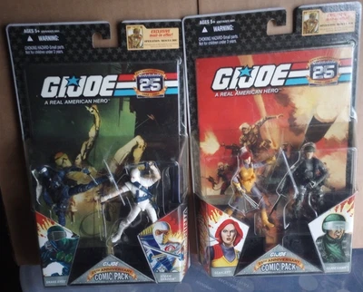 GI Joe Comic Pack 25 Aniversario MIP Lote de Figuras de Acción Hasbro 2007 Snake Eyes Foto 1 de 4