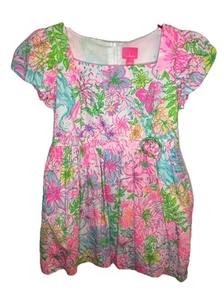 Lilly Pulitzer Mini Katrina Cotton Dress Girls Size 14 Paradise Found Retail$108 - Picture 1 of 8