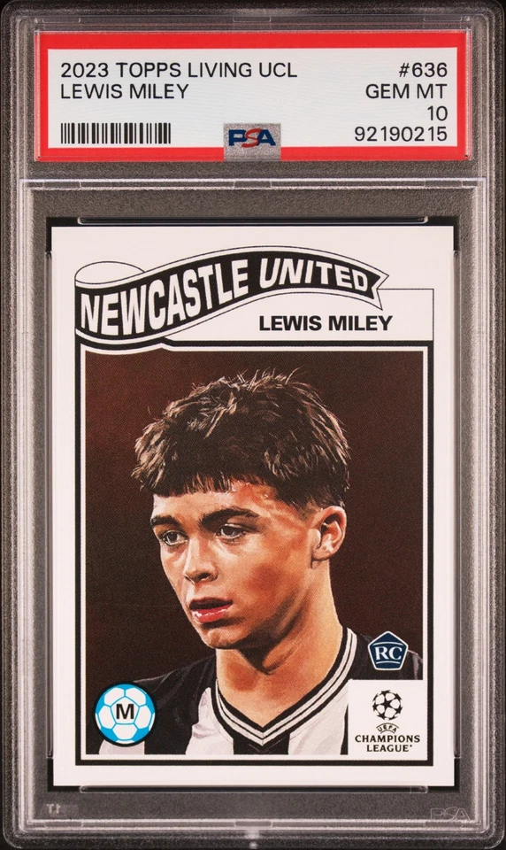 PSA 10 Lewis Miley 2023 Topps Living Set #636 Newcastle Rookie Card - Image 1 of 1