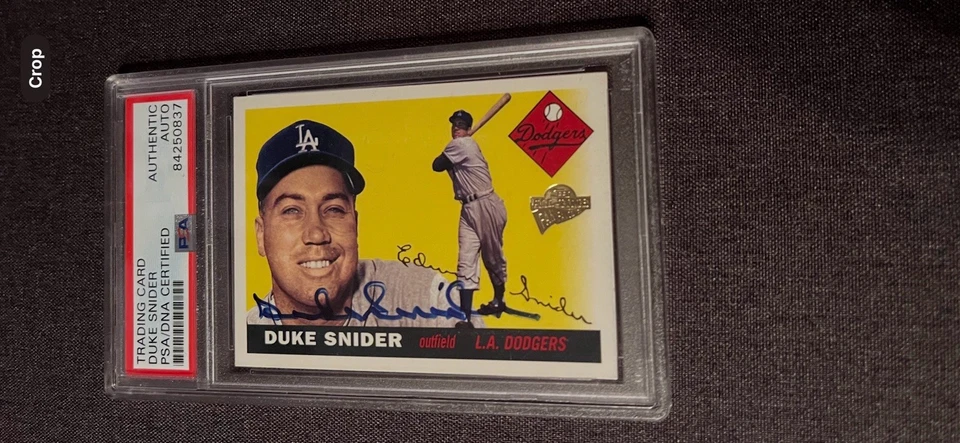 Duke Snider Signed Autograph 2003 Topps Fan Favorites - Image 1 of 1
