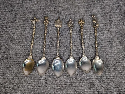 6-老式意大利古董冲压勺子雕像装饰小咖啡勺 — 第 1/4 张图片