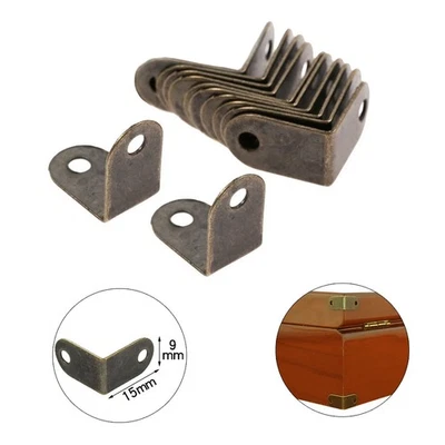 12Pc Mini Antique Bronze Corner Protector Guard For Jewelry Box Wooden Case Desk - Image 1 of 4