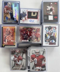Lote de 187 tarjetas de los 49ers de San Francisco | 16 autos | 12 camisetas | 91 novatos - Imagen 1 de 15