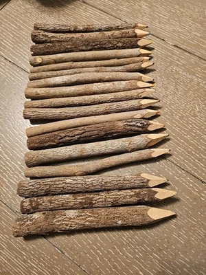 *17* Real Wood 7-Inch Colored Pencils. Outdoorsy Natural - Image 1 of 4