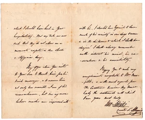 Royal Imposter John Sobieski Stuart (1798-1872) Signed Letter / Autograph Author - Picture 1 of 2
