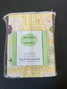 Waverly Summer Sunshine Fairfield Window Valance Yellow Gingham Fits 36"-48" - Picture 1 of 4