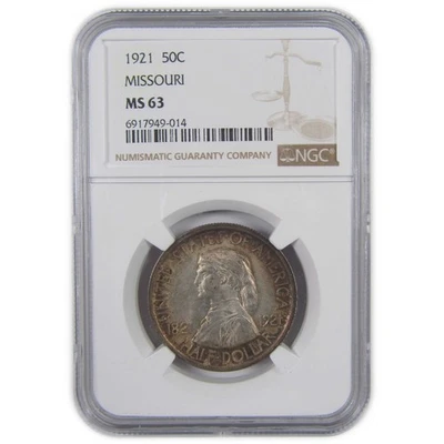 Missouri Commemorative Half Dollar 1921 MS 63 NGC Silver SKU:I18309 - Image 1 of 4