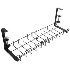  under Table Cable Organizer Cord Management Desk Wire Holder for - Afbeelding 1 van 12