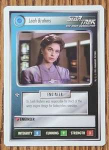 Star Trek CCG Leah Brahms Premiere Unlimited 1995 Beta WB Raro - Imagen 1 de 1