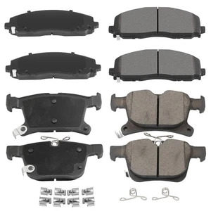 Fits For 21-23 CHRYSLER GRAND CARAVAN 1901 1589 8PCS Front Rear Brake Pads Kit - Picture 1 of 9