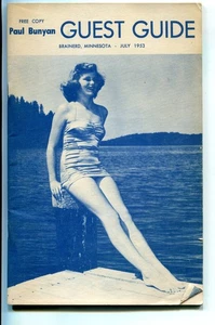 Brainerd , Minnesota, July 1953 Paul Bunyan Guest Guide, Vintage Travel Brochure - Picture 1 of 13