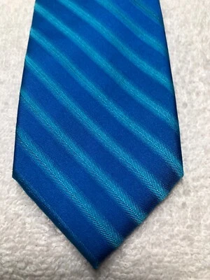 APT 9 MENS TIE BLUE WITH GREEN STRIPES 2.5 X 59 NWOT - Image 1 of 4