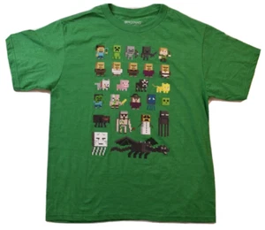 Minecraft Youth Boys Sprites Green Shirt New 2XL (18) - Picture 1 of 5