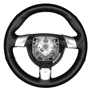 Black Perforated Leather Steering Sew-on Wheel Wrap Cover For Porsche 997 2006 - Picture 1 of 10