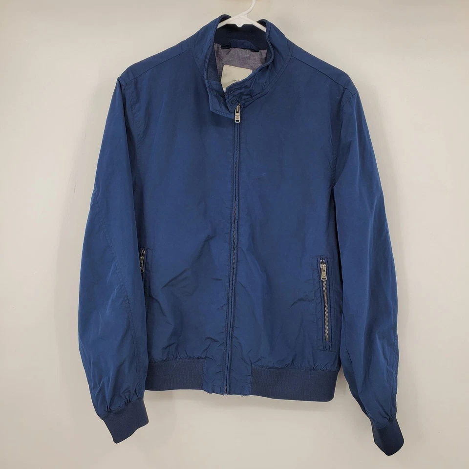 Mango Man MNG Casual Navy Blue Men's Zip Up Bomber Jacket Small - Image 1 of 4