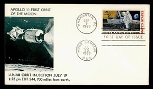 DR WHO 1969 FDC SPACE MOON LANDING #C76 AIRMAIL CACHET m28156 - Picture 1 of 2