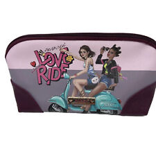 NIKKY Extra Large Make Up  Pouch Love To Ride by Nicole Lee.