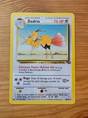 Pokémon TCG Dodrio Jungle Unlimited 34/64 LP WOTC. - Image 1 of 2