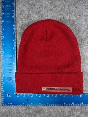Gorro Fox Racing Toque adulto tamanho único malha vermelha acrílico feito na Coreia - Imagem 1 de 4