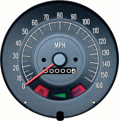 OER 160MPH Speedometer With Warning Lights For 1968 Pontiac Firebird Models - Image 1 of 4