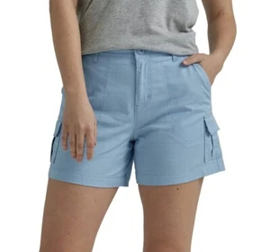 Lee Damen Größe 22 Cargoshorts mittlerer Bund Komfortbund Shasta blau - Bild 1 von 12