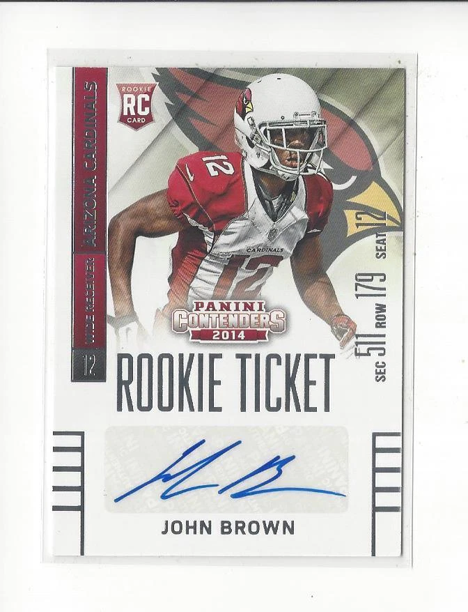 2014 Contenders #143 John Brown RC Rookie AUTOGRAPH Cardinals - Image 1 of 1