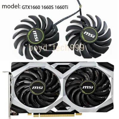 PLD09210S12HH Fan Set For MSI GeForceGTX1660 1660Ti SUPER VENTUS XS GPU Cooler - Image 1 of 4