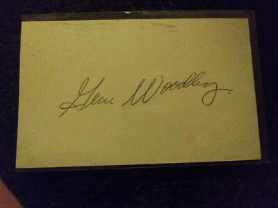 Gene woodling signed Index Card - Image 1 of 2