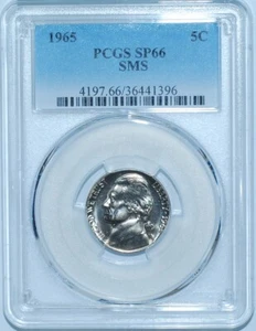 1965 PCGS SMS MS66 SP66 Jefferson Nickel - Picture 1 of 2