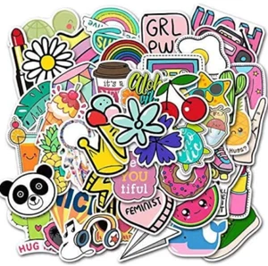 50pcs Teen Girl Vsco Stickers for Water Bottles Laptop Waterproof Stickers Pack. - Picture 1 of 5