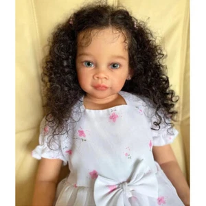 30 Inch Painted Reborn Baby Doll Kit Hand-Rooted Hair Toddler Girl Dolls Parts - Picture 1 of 7