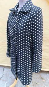 Merona Womens size Medium Polka Dot with Flattering style Wool Blend Coat - Picture 1 of 11