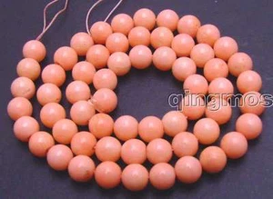 4-14mm Round Natural Pink Coral Beads for Jewelry Making DIY Strands 15" los380 - Picture 1 of 24