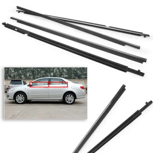 4pcs Chrome Window Door Weatherstrip Mounding Trims For 2009-2012 Toyota Corolla - Picture 1 of 6
