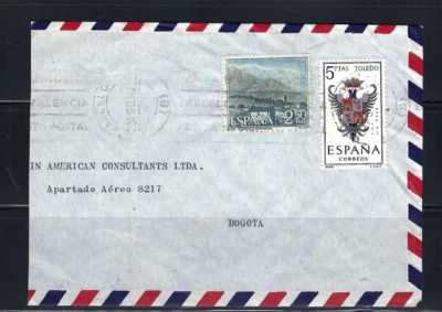 BARCELONA - SPAIN  TO BOGOTA COLOMBIA  1967 - Image 1 of 2